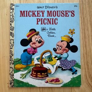 Walt Disney Mickey Mouse's Picnic Little Golden Book 1979 VTG‎ Children's Story